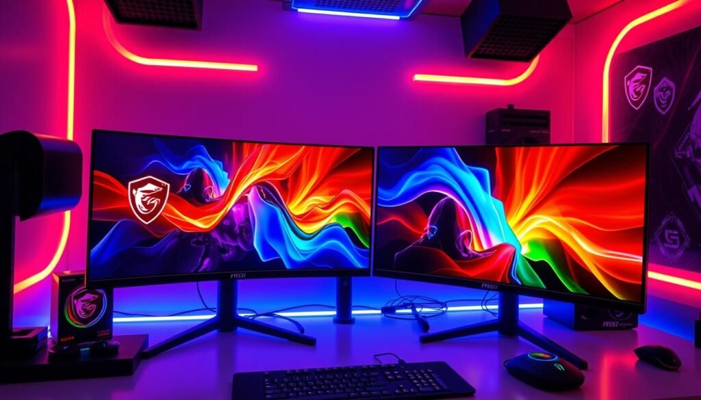 MSI Monitors showcasing performance features